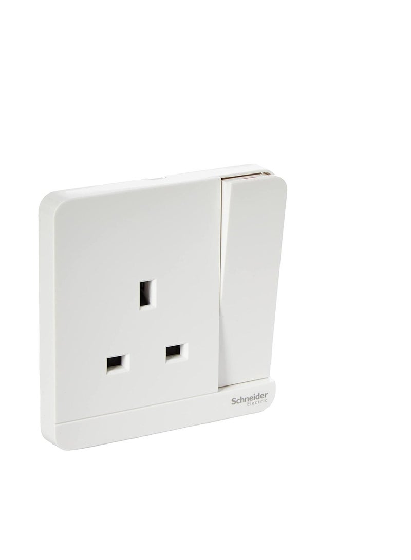 Schneider Avataron 13AX250V 1 Gang Switched Socket With LED - E8315N_WE