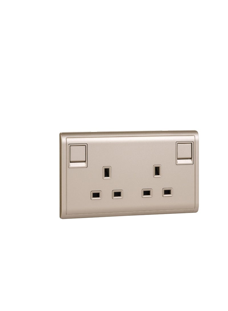 Schneider Switched Socket-2G-13 Ax-Wine Gold