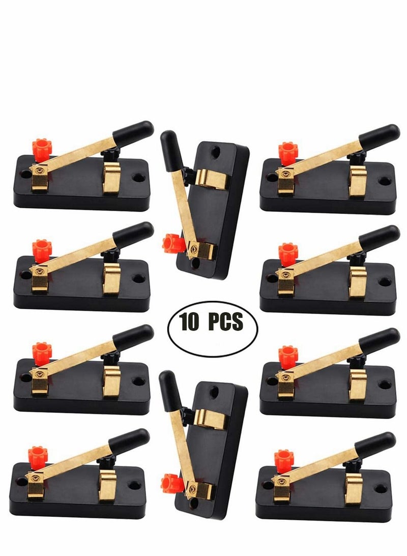 10Pcs Single Pole Single Throw Switch Kit, Perfect for Physics Laboratory, School Electronic Experimenting