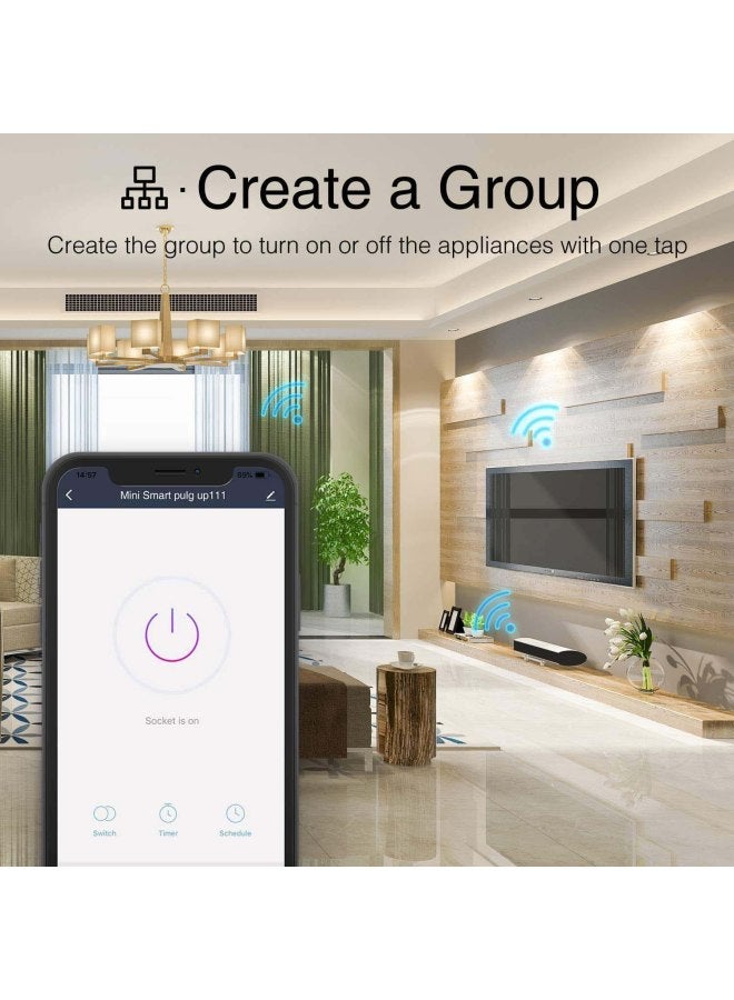 3-Piece Smart Wireless Outlet Plug Set White