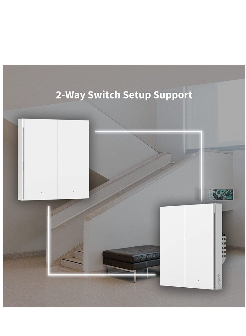Smart Wall Switch H1 (with Neutral, Double Rocker)