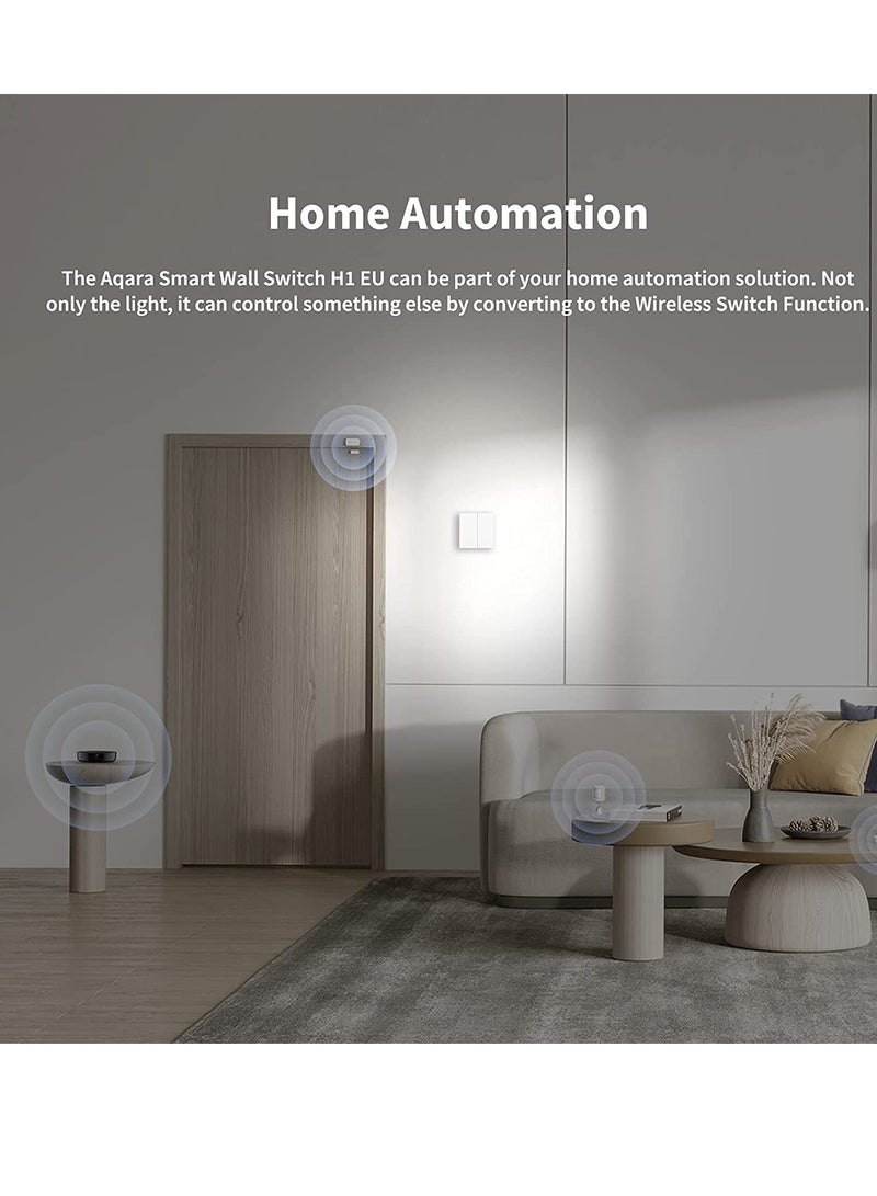 Smart Wall Switch H1 (with Neutral, Double Rocker)