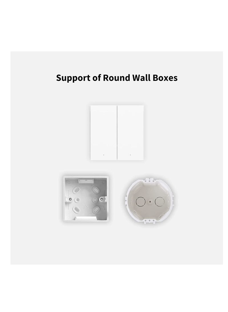 Smart Wall Switch H1 (with Neutral, Double Rocker)