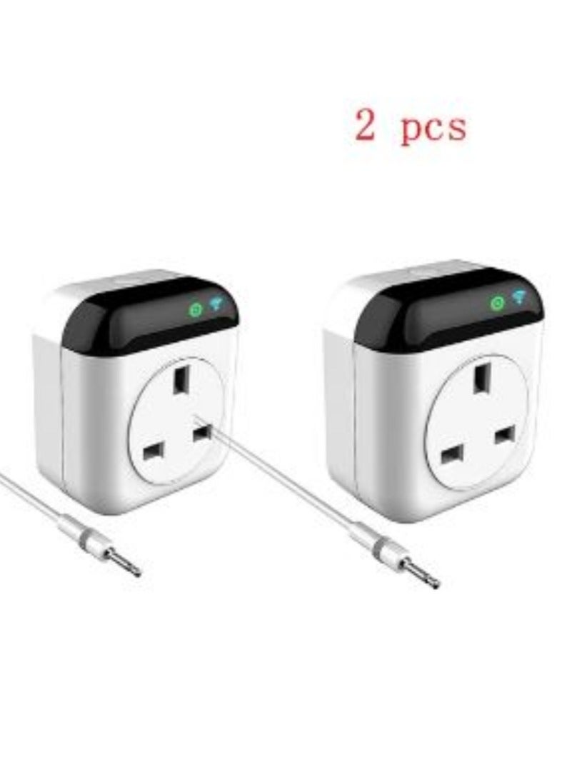 Smart Wifi Thermostat Plug Outlet Mini Temperature Controller 10A Plug-in Socket Schedule Timer Electric Switch for Heating ( 2 Pcs )