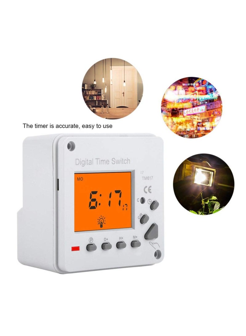 Digital Timer Electric Programmable Smart Control Switch Timer with Backlight Display for Household Appliance Advertising Board Road Lamp Neon Light(220v)…