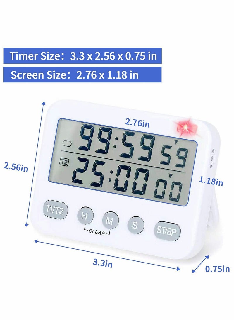 2 in 1 Kitchen Timer, Digital Kitchen Timer,24-Hours Digital Timer