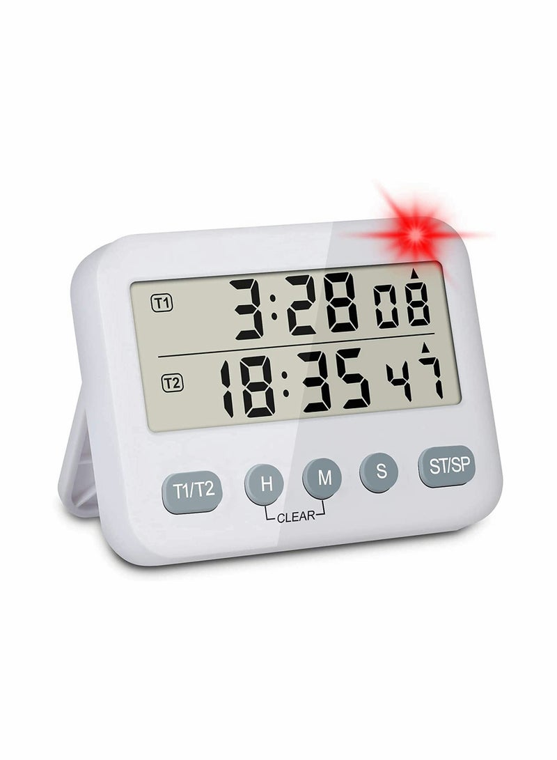 2 in 1 Kitchen Timer, Digital Kitchen Timer,24-Hours Digital Timer