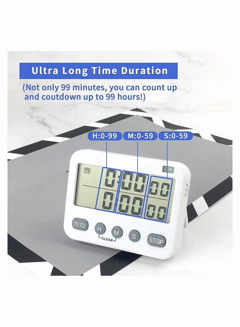 2 in 1 Kitchen Timer, Digital Kitchen Timer,24-Hours Digital Timer