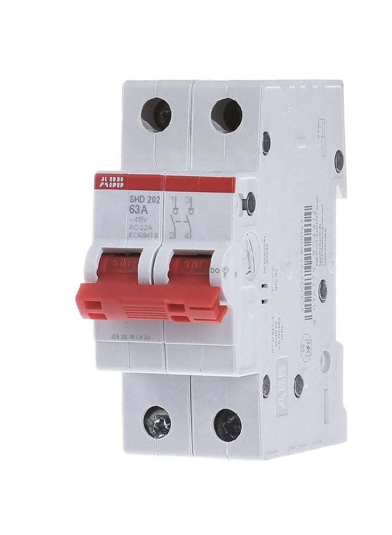 Shd202/63 63A, 2 Pole Isolator