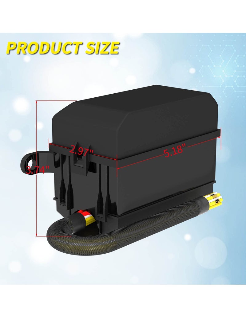 12V Fuse and Relay Box 6 Slots Universal Waterproof Relay Box with Pre Wired Automotive Universal Fuse Block ATC or ATO Blade Fuses and 40A Relay for Automotive Car Truck Marine Boat