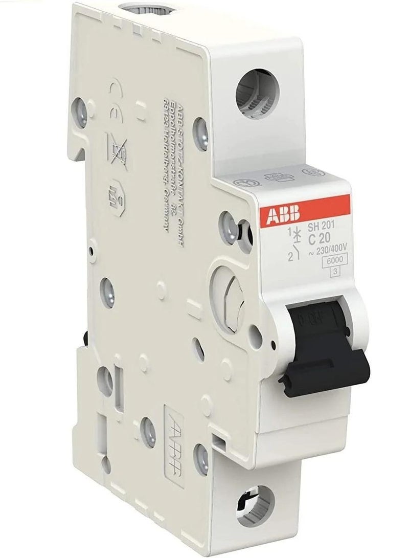 ABB Sh201-C20 Sp, Mcb 6Ka,20A Circuit Breaker
