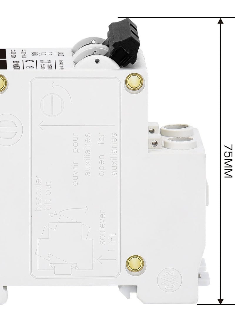 Miniature Circuit Breaker 15 Amp DC Solar Disconnect Switch, 12-400V, DIN Rail Mount, AC DC Universal Circuit Breaker