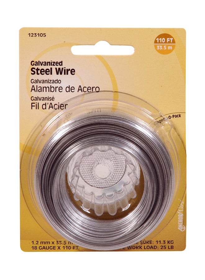 Galvanized Steel Wire Silver 110feet