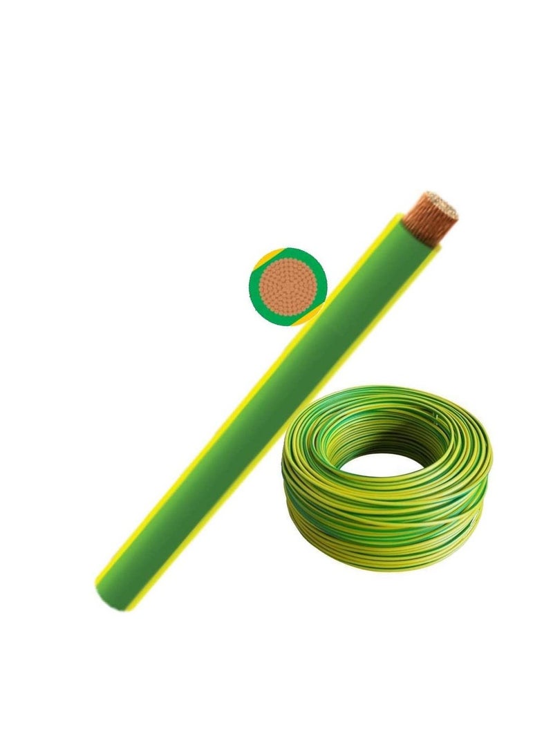 RR 4.0mm Single Core Wire-100 Yards-Yellow/Green