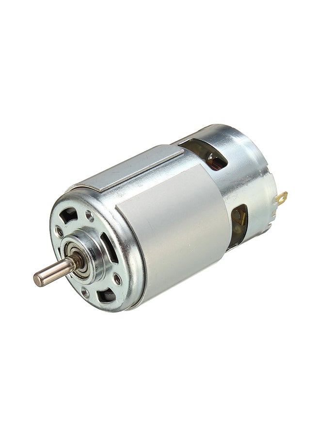 DC 12V-36V Ball Bearing Large Torque Low Noise DC Motor Silver 10x5x5centimeter