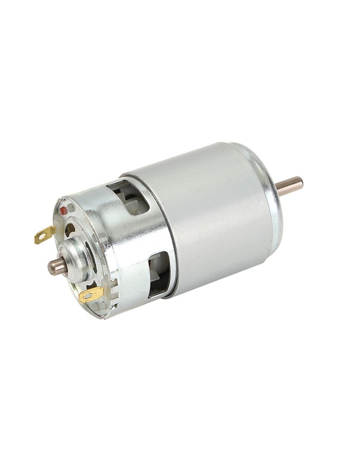 DC 12V-36V Ball Bearing Large Torque Low Noise DC Motor Silver 10x5x5centimeter