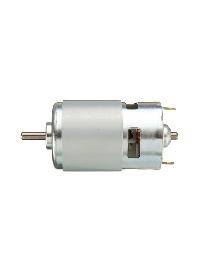 DC 12V-36V Ball Bearing Large Torque Low Noise DC Motor Silver 10x5x5centimeter