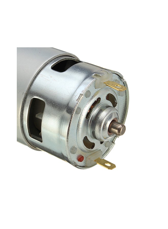 DC 12V-36V Ball Bearing Large Torque Low Noise DC Motor Silver 10x5x5centimeter