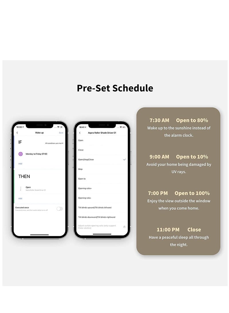 Aqara Roller Shade Driver E1, Requires AQARA HUB, Smart Blind Motor with Schedule and Voice Control, Rechargeable with Long Battery Life, Compatible with HomeKit, Alexa, Google Assistant, and IFTTT