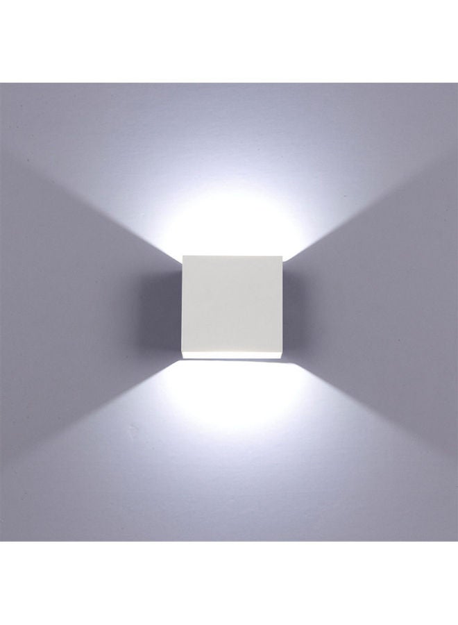 5V 6W Square Shape Aluminium Wall Lamp COB Light BD74 Non-dimmable Wall Light Style: White shell White light 12*12*12cm