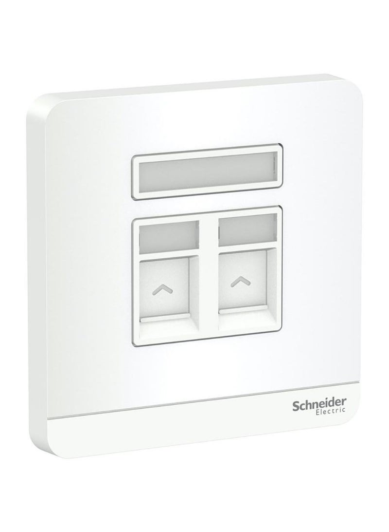 Schneider Electric AvatarOn 2 Gang Keystone Wall Plate 8.6 x 8.6 x 3.17cm