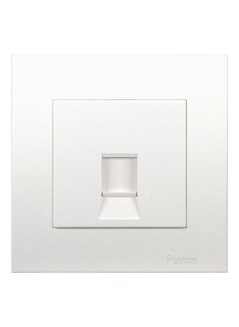 Schneider Electric Vivace 1 Gang Keystone Wall Plate W/ Shutter 8.7 x 8.6 x 4cm