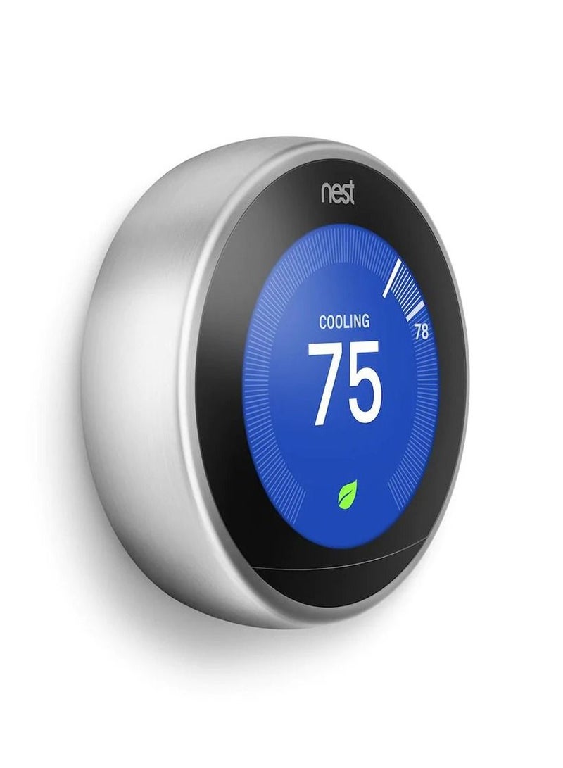 Nest 3rd Generation Learning Programmable Thermostat Stainless Steel - T3007ES