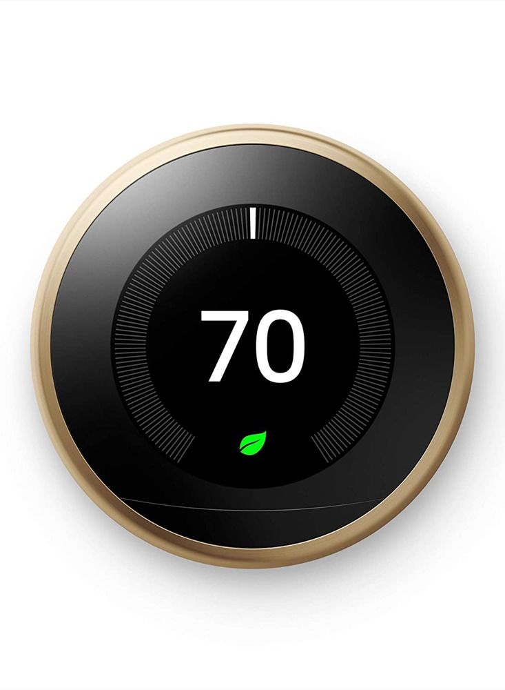 Nest 3rd Generation learning programmable Thermostat Brushed Brass - T3032US