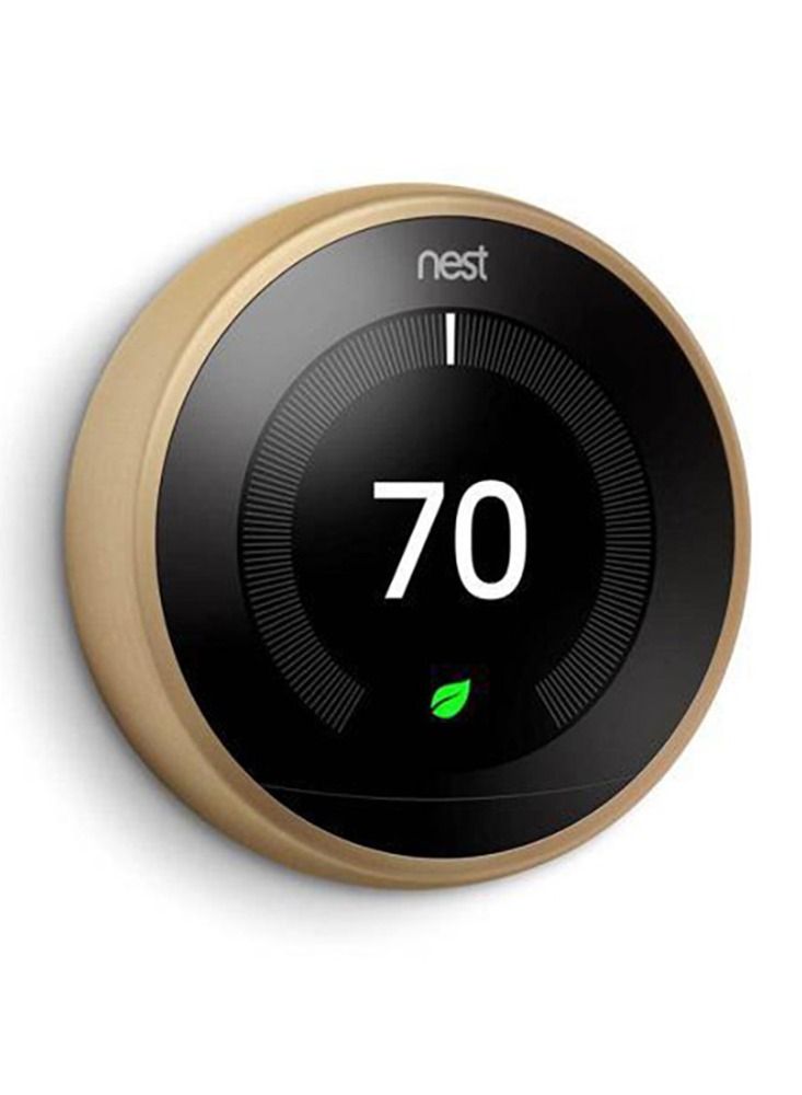 Nest 3rd Generation learning programmable Thermostat Brushed Brass - T3032US