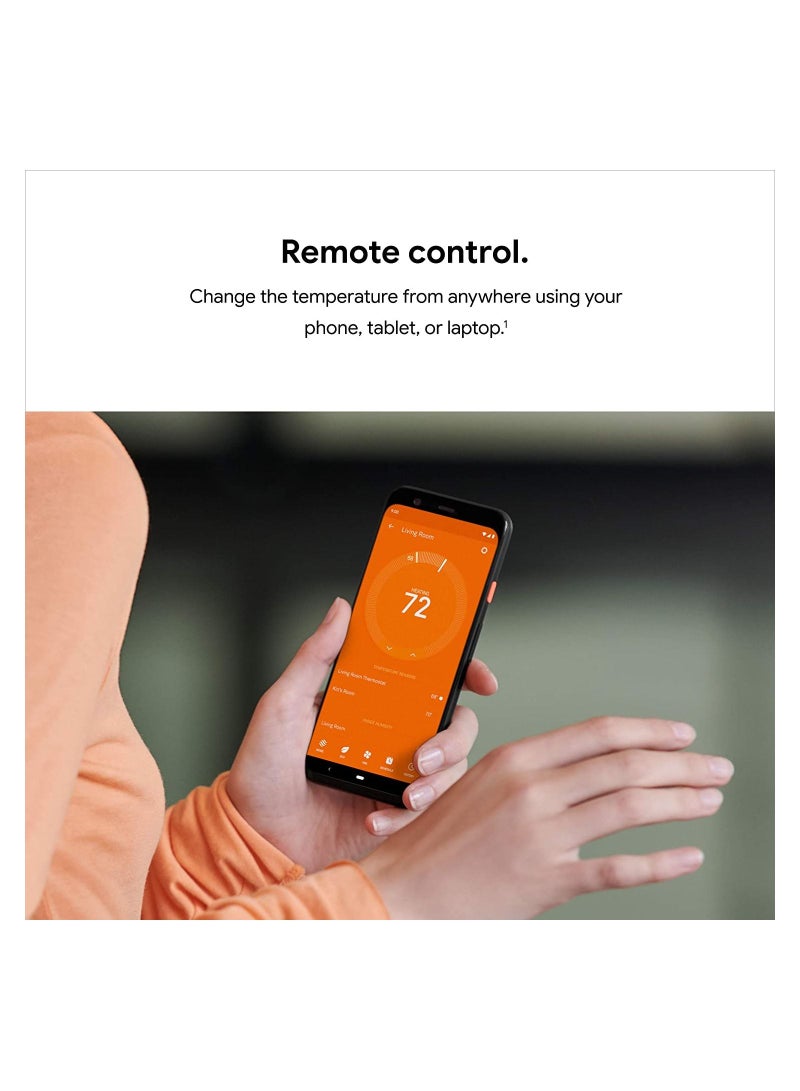 Nest 3Rd Generation Learning Programmable Thermostat Carbon Black - T3016Us