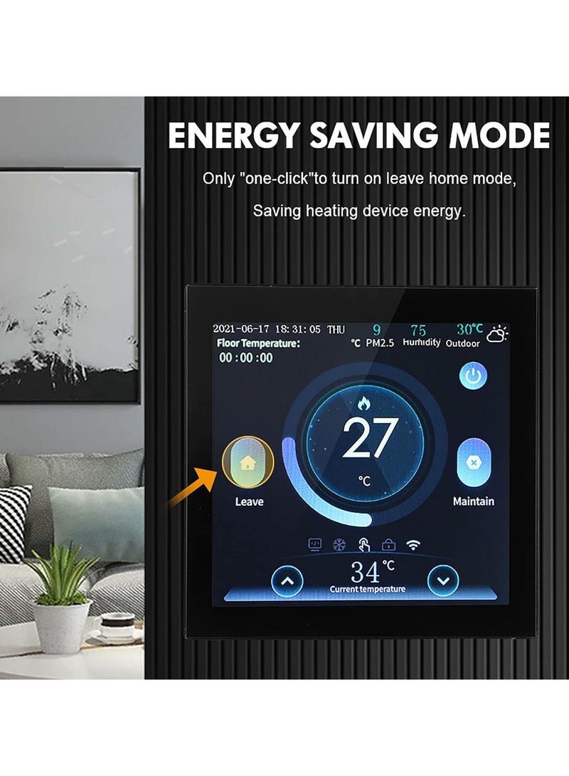 S3 Smart Zigbe LED Thermostat Touch Screen Panel Voice and remote control