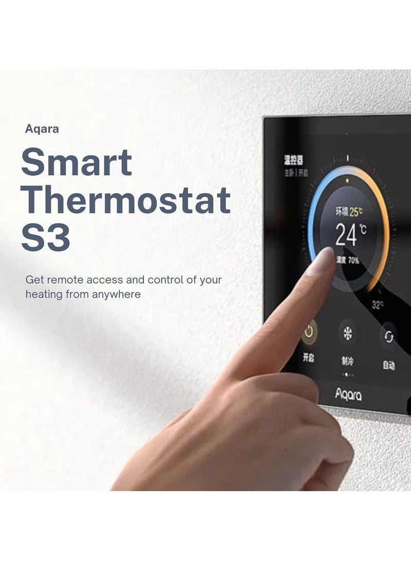 S3 Smart Zigbe LED Thermostat Touch Screen Panel Voice and remote control