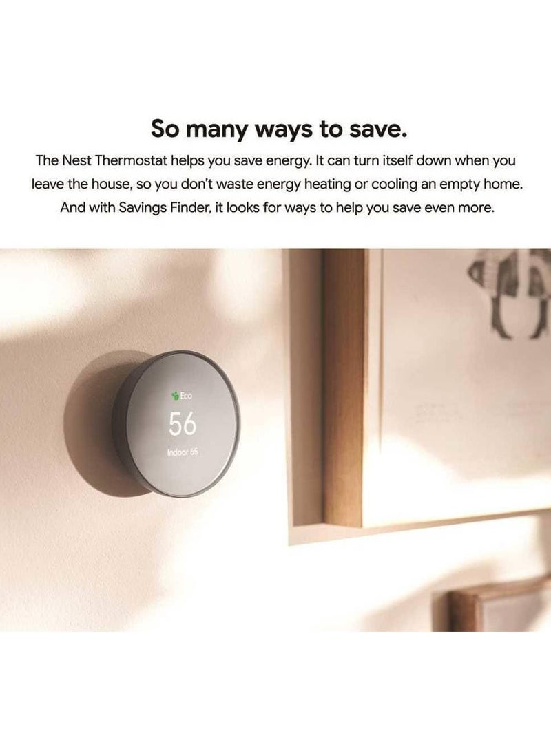 Nest Thermostat 4th Gen Smart Programmable Wi-Fi Snow GA01334-US