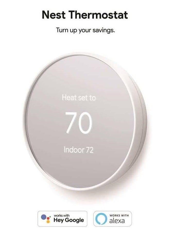 Nest Thermostat 4th Gen Smart Programmable Wi-Fi Snow GA01334-US