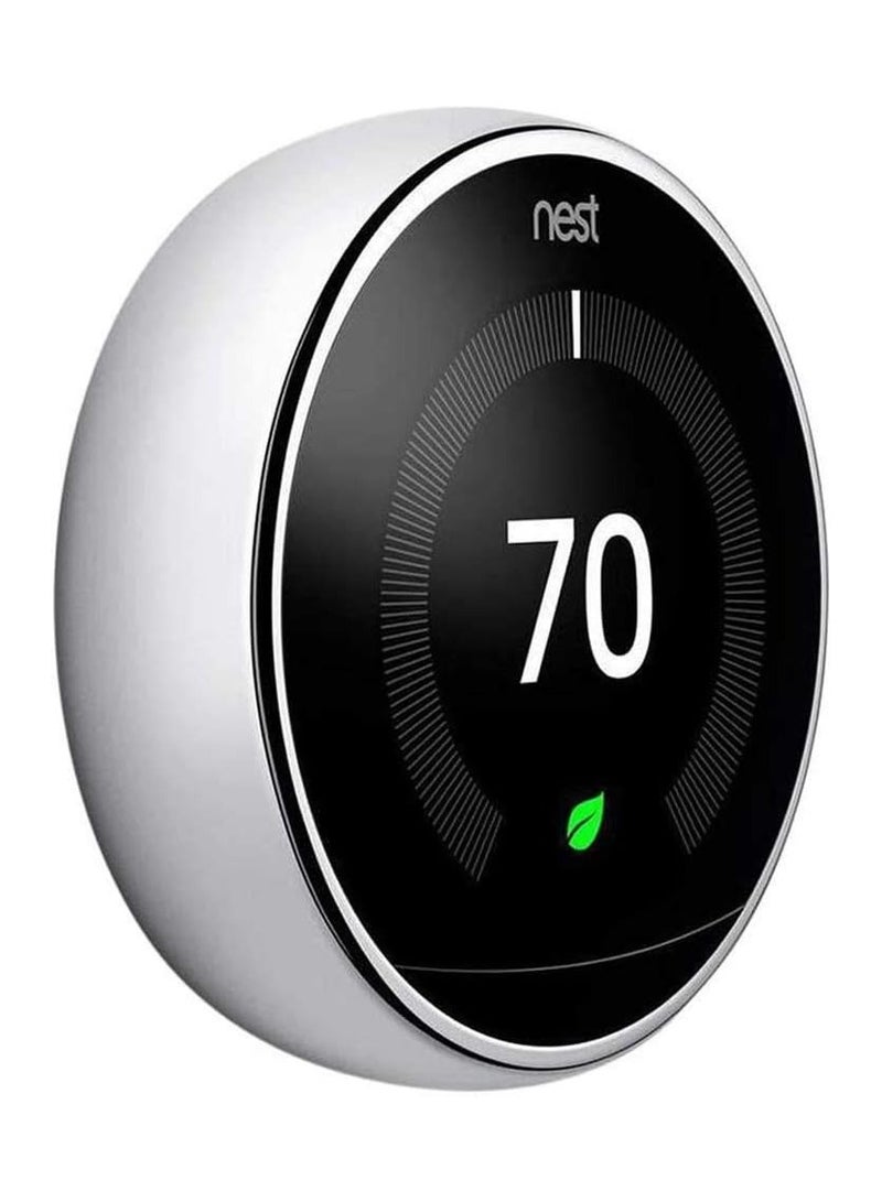 3rd Generation learning programmable Thermostat Polished Steel T3019US
