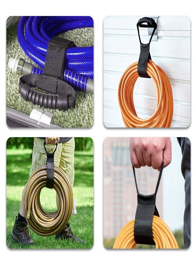 3 PCS Wrap Storage Straps Heavy Duty Hook and Loop Cord Carrying Strap Hanger and Organizer with Handle for Pool Hoses Garden Hoses Cords Cables