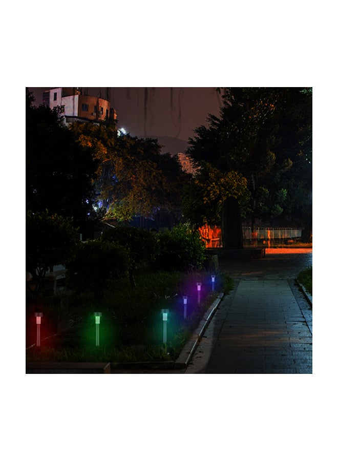 10-Piece LED Outdoor Solar Light Black/Clear 5.5x36.5centimeter
