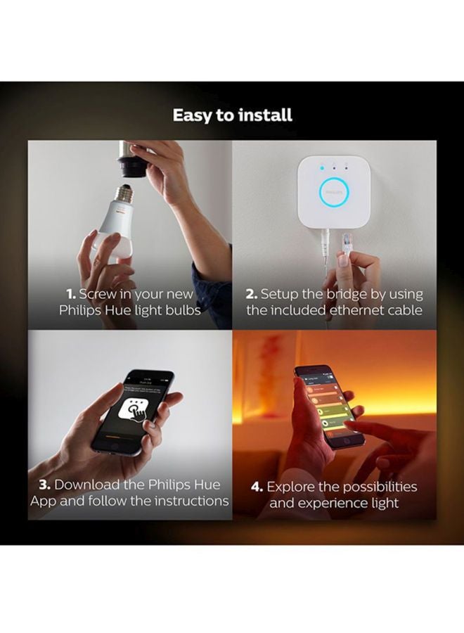 PHILIPS HUE WA 8.5W A60 E27 SET UAE- STARTER KIT White