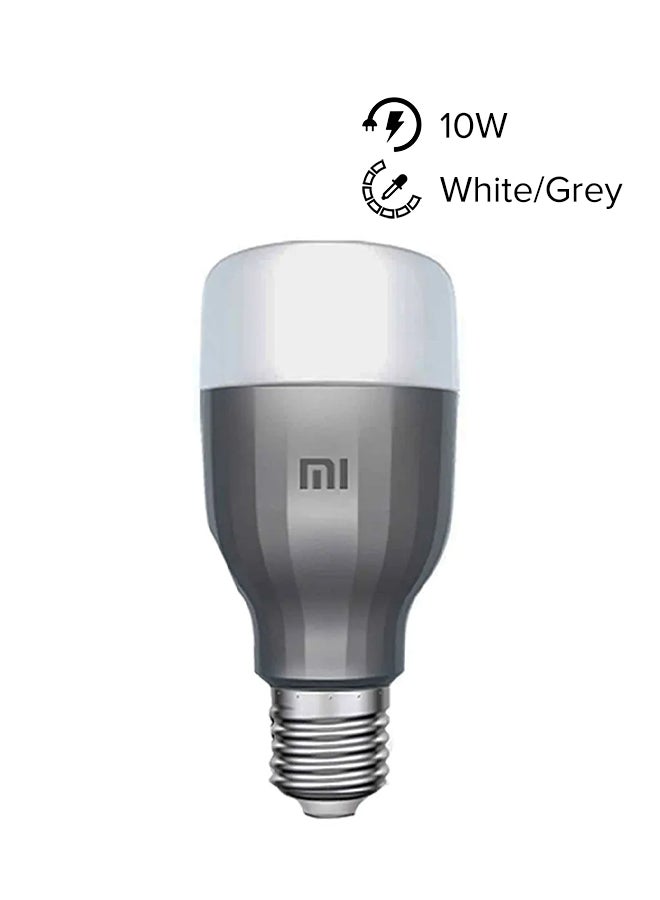 2-Piece E27 Global Version Smart Colourful LED Bulb Set White/Grey