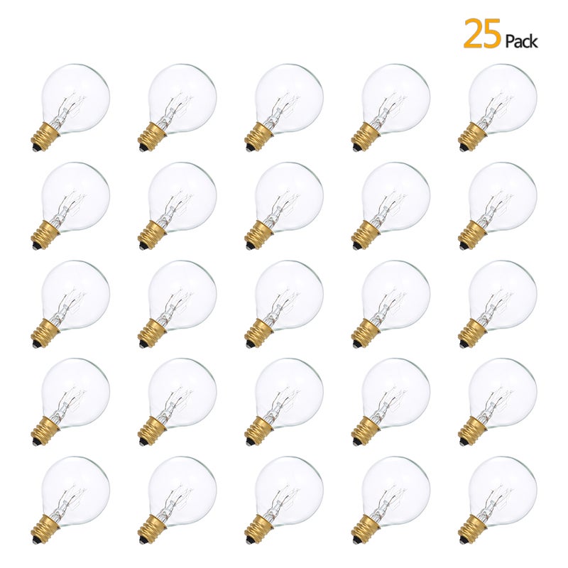 25 Pack AC230V G40 Globe Tungsten Incandescent Bulb Lamp Warm white 21.50*5.70*21.50cm