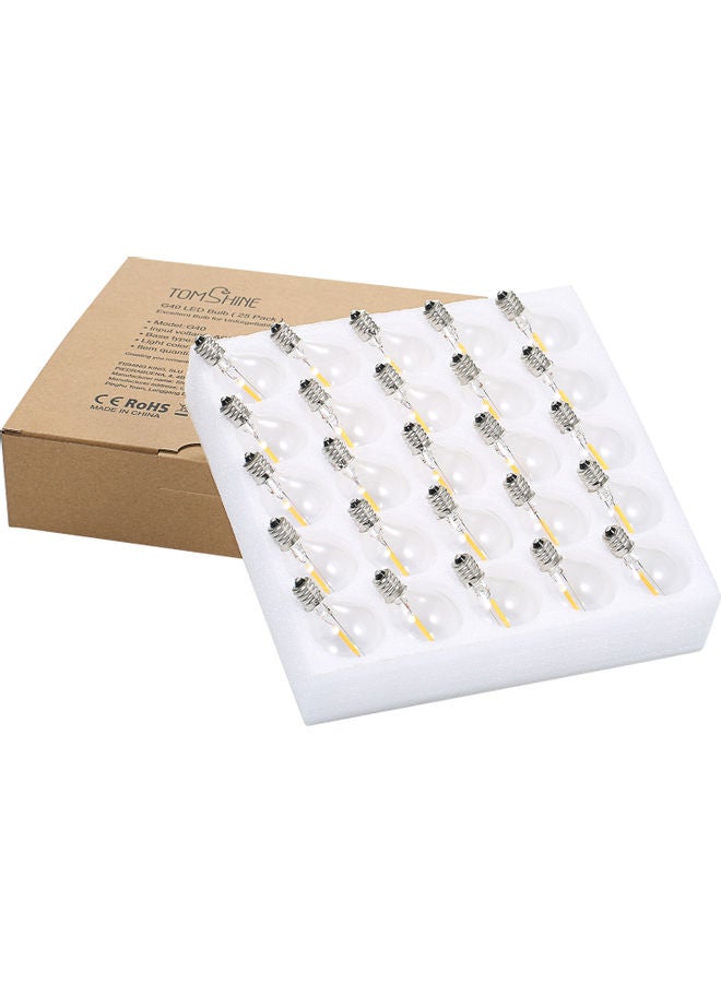 25-Piece G40 LED Bulb Warm White