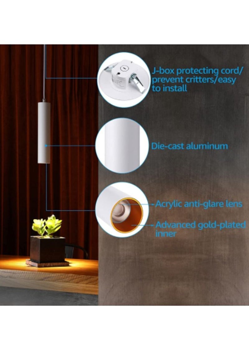 Modi White Tube  Modern Pendant Lights Spot Light Downlight Kitchen Island Dining Room Shop Bar Counter Decoration Cylinder Pipe Pendant Lighting - Warm White