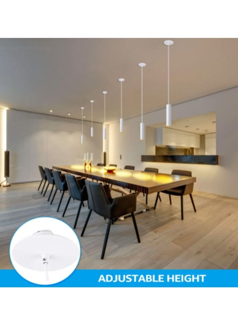 Modi White Tube  Modern Pendant Lights Spot Light Downlight Kitchen Island Dining Room Shop Bar Counter Decoration Cylinder Pipe Pendant Lighting - Warm White