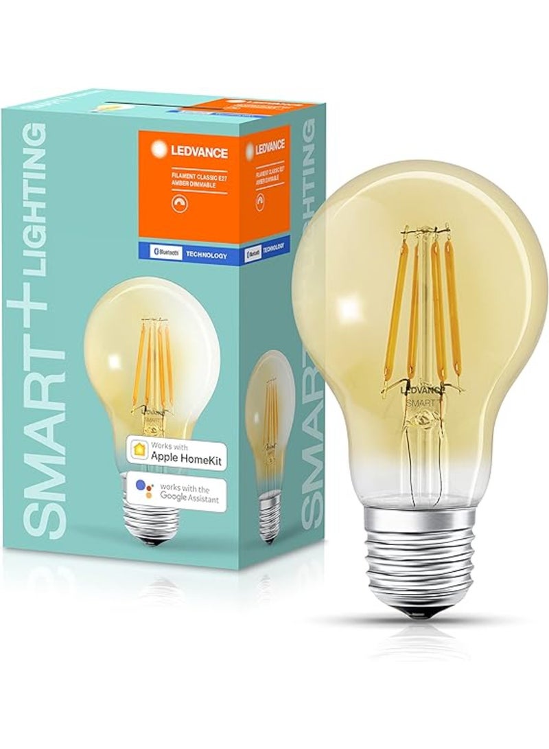 LEDVANCE LED lamp E27 Warm White 2500 K 5.50 W Replacement for 45 W Incandescent Bulb Smart+ Filament Classic Dimmable
