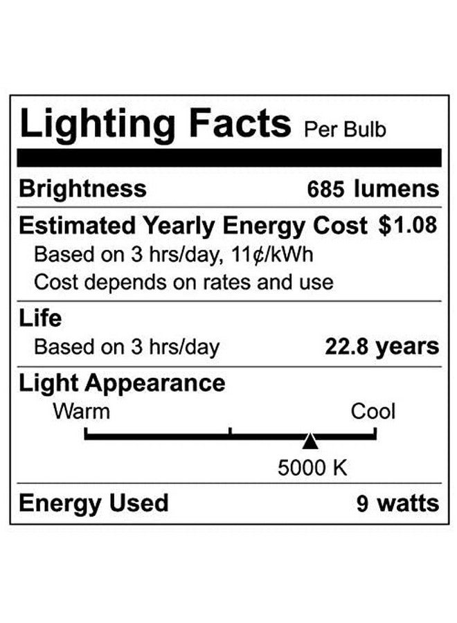 Daylight Led Br30 Dimmable Flood Bulb 65W Replacement 9 Watt 685 Lumens 5000K Indoor Outdoor Rated (6 Pack)