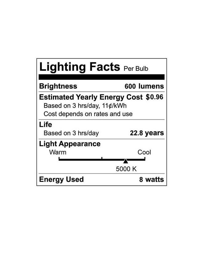 (3 Pack) Ecosmart R20 Daylight Led Dimmable 600 Lumen 5000K 8 Watt (50 Watt Equivalent) Light Bulb E26 Medium Base