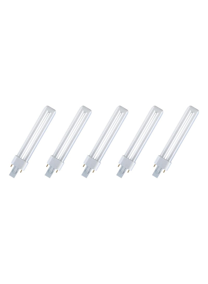 Osram Dulux S 11 Watts 6500 K G23, Day Light - Pack of 5