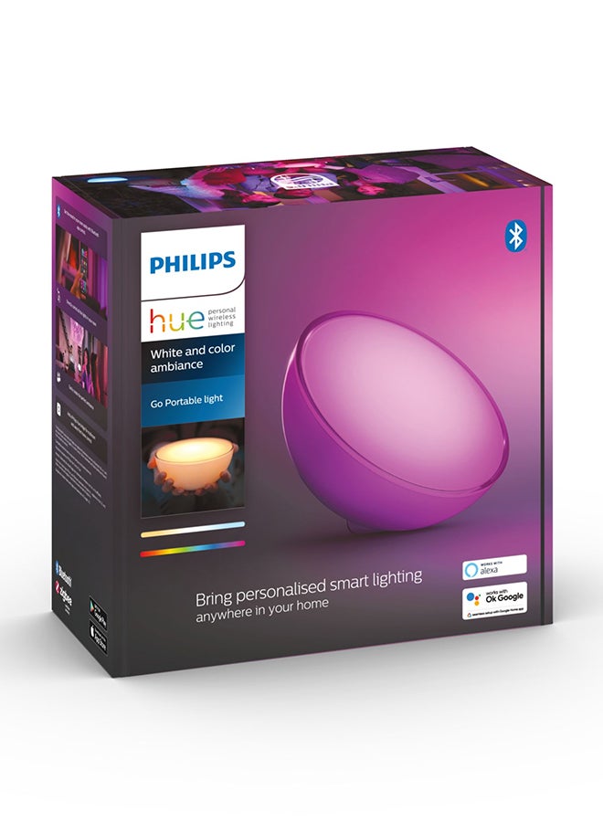 PHILIPS HUE Go 2.0 Ambiance Smart Portable Light with Bluetooth, Works with Alexa and Google Assistant (Pack of 1) White & Color