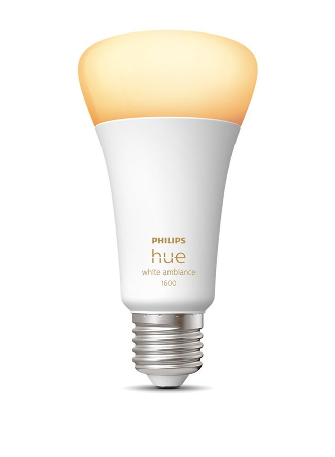 Philips Hue NEW White Ambiance Smart Light Bulb 100W - 1600 Lumen [E27 Edison Screw] With Bluetooth. Works with Alexa, Google Assistant and Apple Homekit Multi White