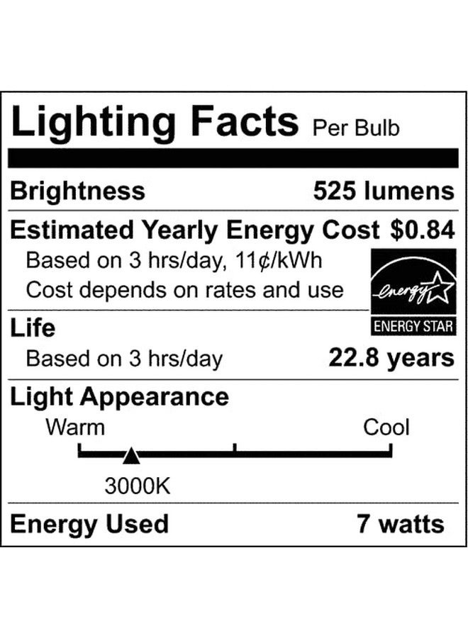 S9401 Medium Base Light Bulb (6 Pack) 120 Volt 7 Watts 7Par20 Led 25' 3000K 120V D